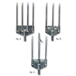Imersion 3 prongs - Flat long thin Zinc blue coated 403BC
