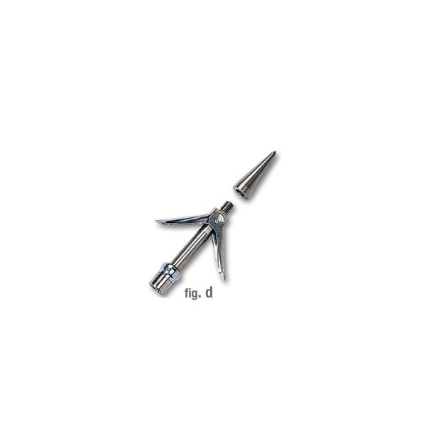 Imersion Double barb point Ø 9 mm round tip stainless steel with ring retainer