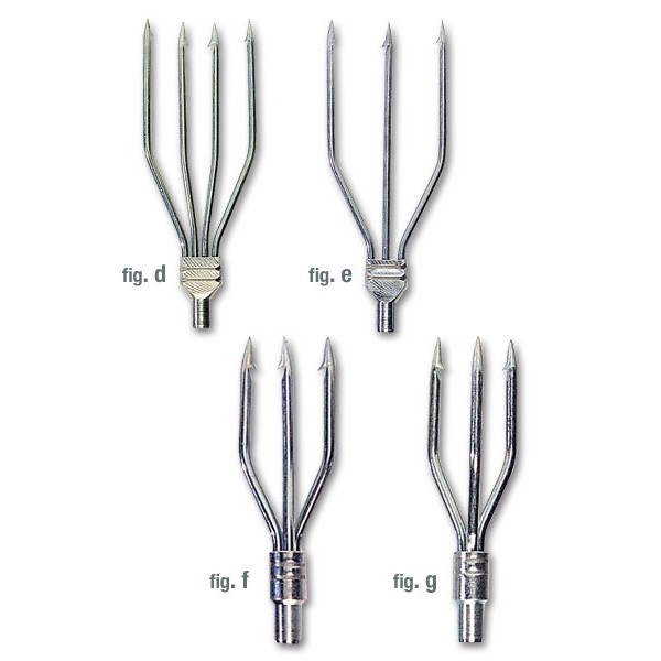 Imersion 4 prongs - Flat long thin zinc blue coated