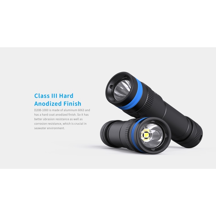 XTAR D20B 1000 lumen Dive Light