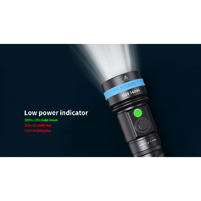 XTAR D26 1600S Dive Light