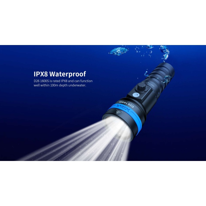 XTAR D26 1600S Dive Light