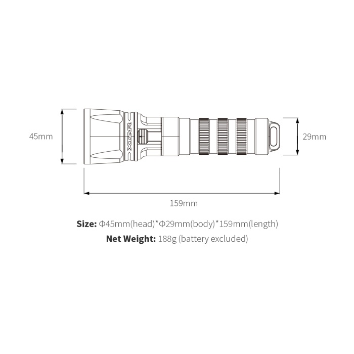 XTAR DS1 1000 lumen Dive Light