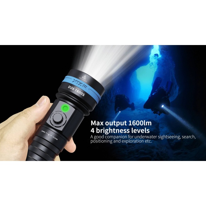 XTAR D26 1600S Dive Light