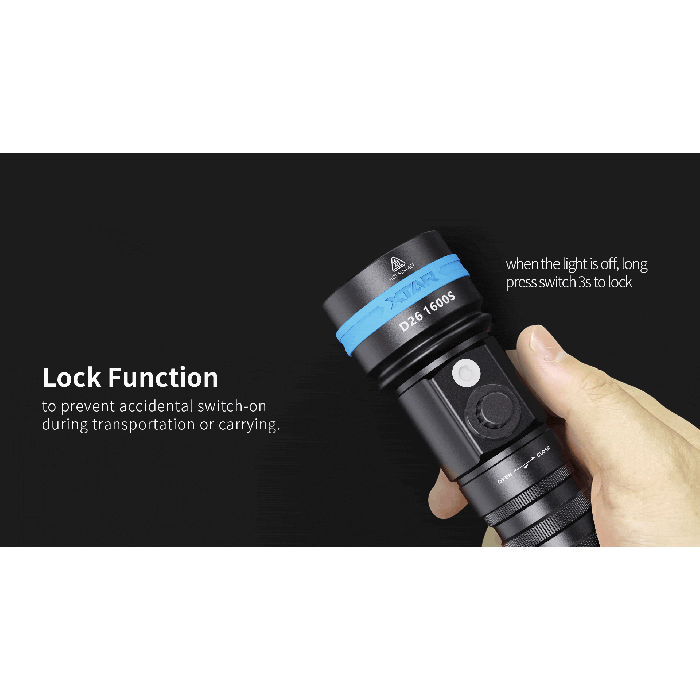 XTAR D26 1600S Dive Light