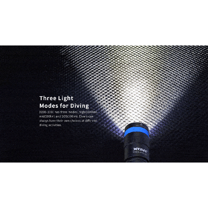 XTAR D20B 1000 lumen Dive Light