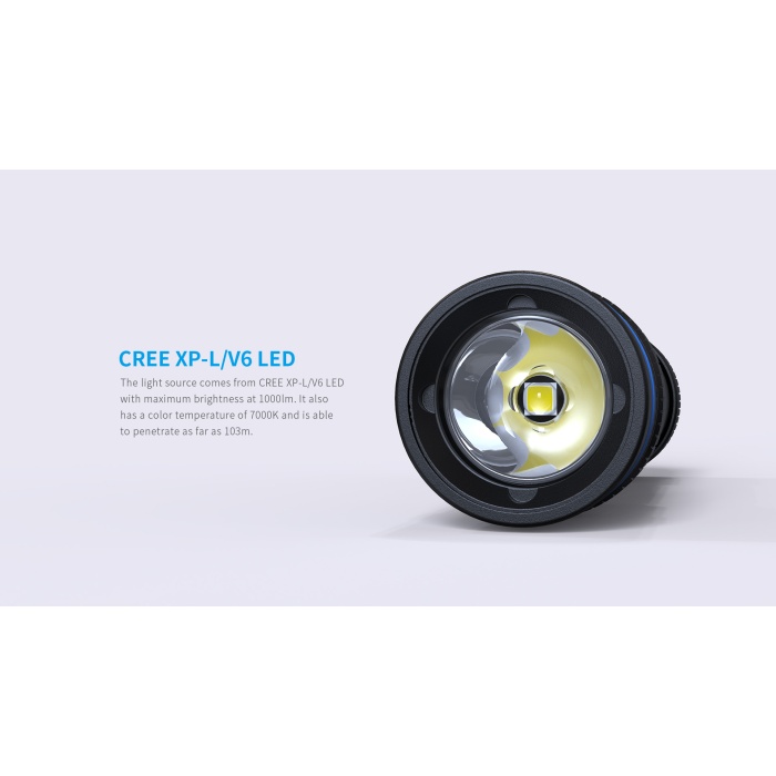 XTAR D20B 1000 lumen Dive Light