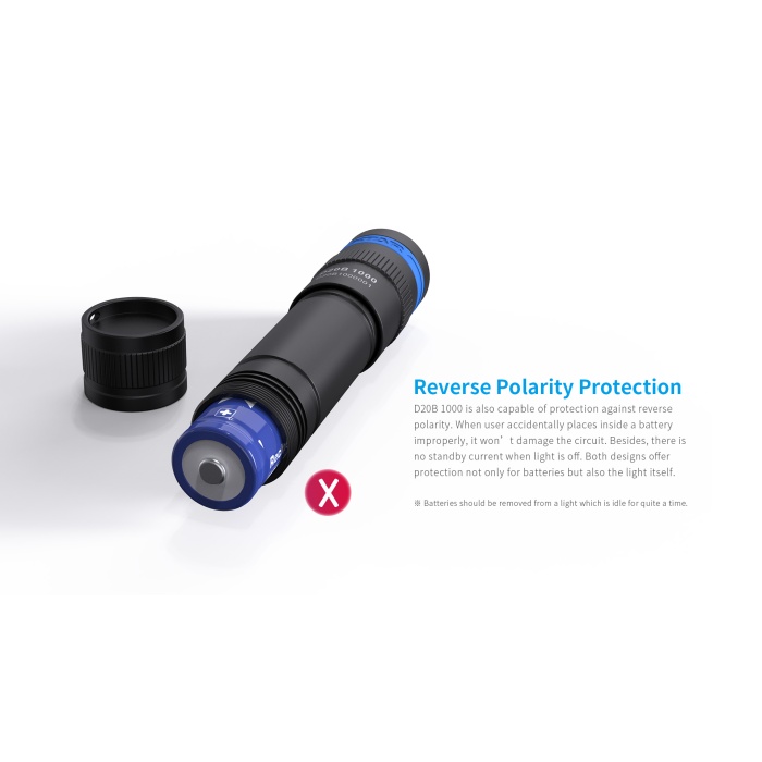 XTAR D20B 1000 lumen Dive Light