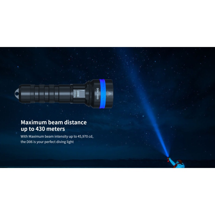 XTAR D06 1600 lumen Dive Light