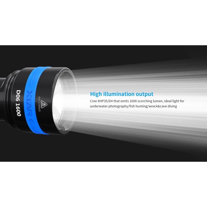 XTAR D06 1600 lumen Dive Light