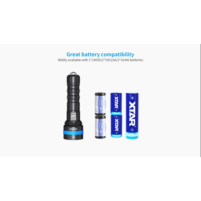 XTAR D06 1600 lumen Dive Light