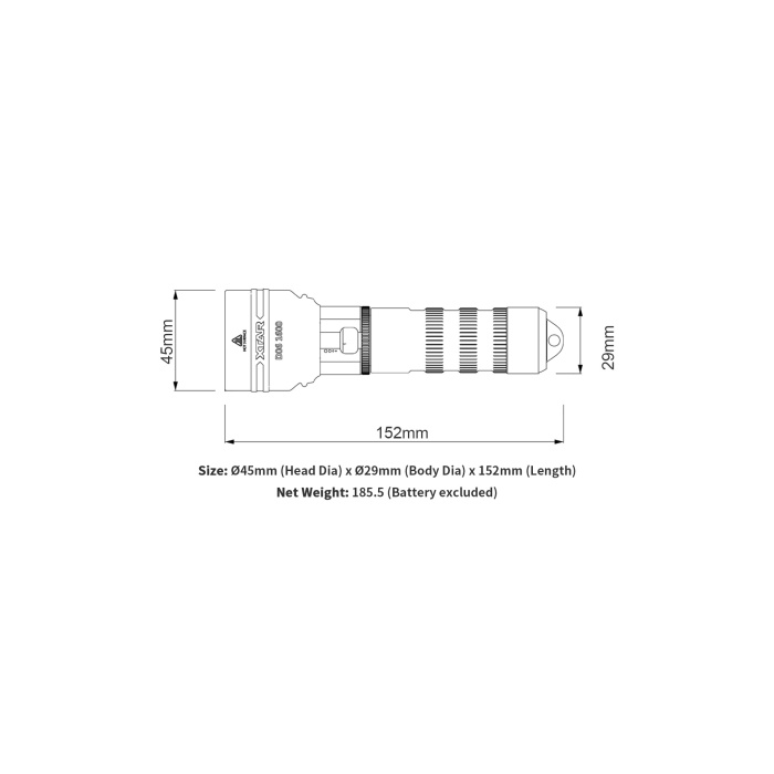 XTAR D06 1600 lumen Dive Light