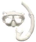Freediving Snorkel and Mask set White fr-set-white €20.00