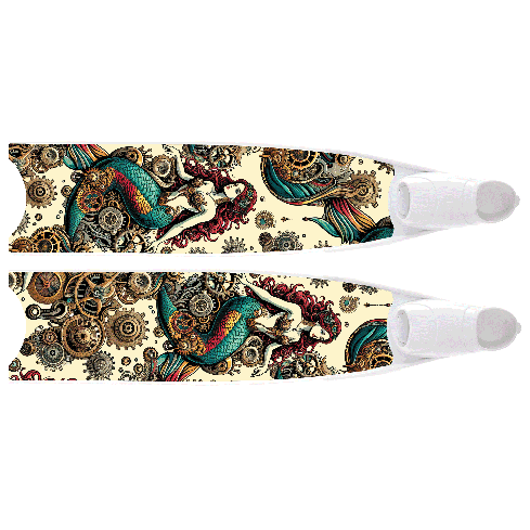 Limited Edition Steampunk Mermaid Bi-Fins 2024-01-Steampunk-Mermaid-fins €185.00